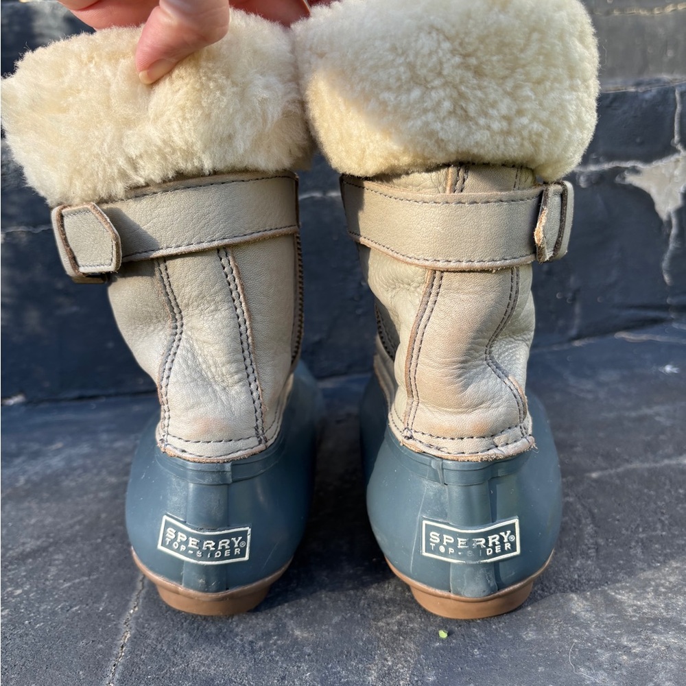 Sperry × J. Crew Shearwater Winter Duck
Boots Gray Blue Size 9 - Picture 4 of 6